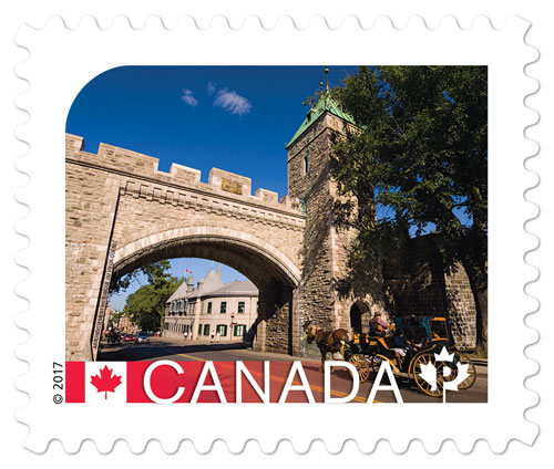 Le Vieux-Québec sur un timbre
