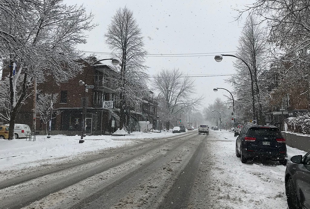 Rue enneigée 3e Avenue Québec