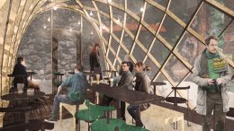 Projet de terrasse d'hiver au bar Le Sacrilège