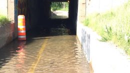 Le tunnel de la piste cyclable qui passe sous l'avenue D'Estimauville est souvent inondé