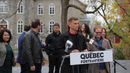 Le candidat à la mairie, Bruno Marchand.