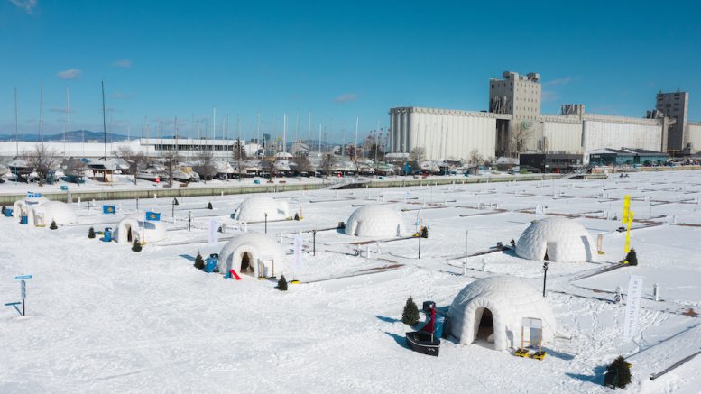 Le Village Nordik dans le bassin Louise