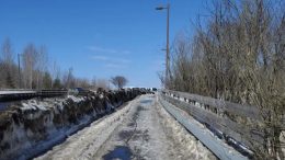 Une partie de la piste cyclable le long de Robert-Bourassa