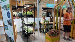 Le kiosque d’accueil au Grand Marché du centre éducatif en agriculture urbaine