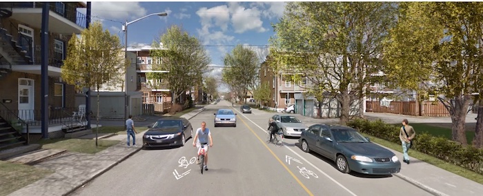 Premier scénario proposé de la 8e rue, entre la 1re et la 2e Avenue. (Source photo : Ville de Québec)