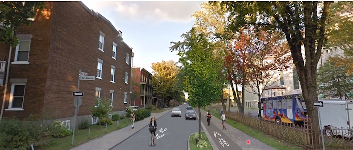 Deuxième scénario proposé de la 8e Rue, entre la 2e et la 3e Avenue. (source photo : Ville de Québec)