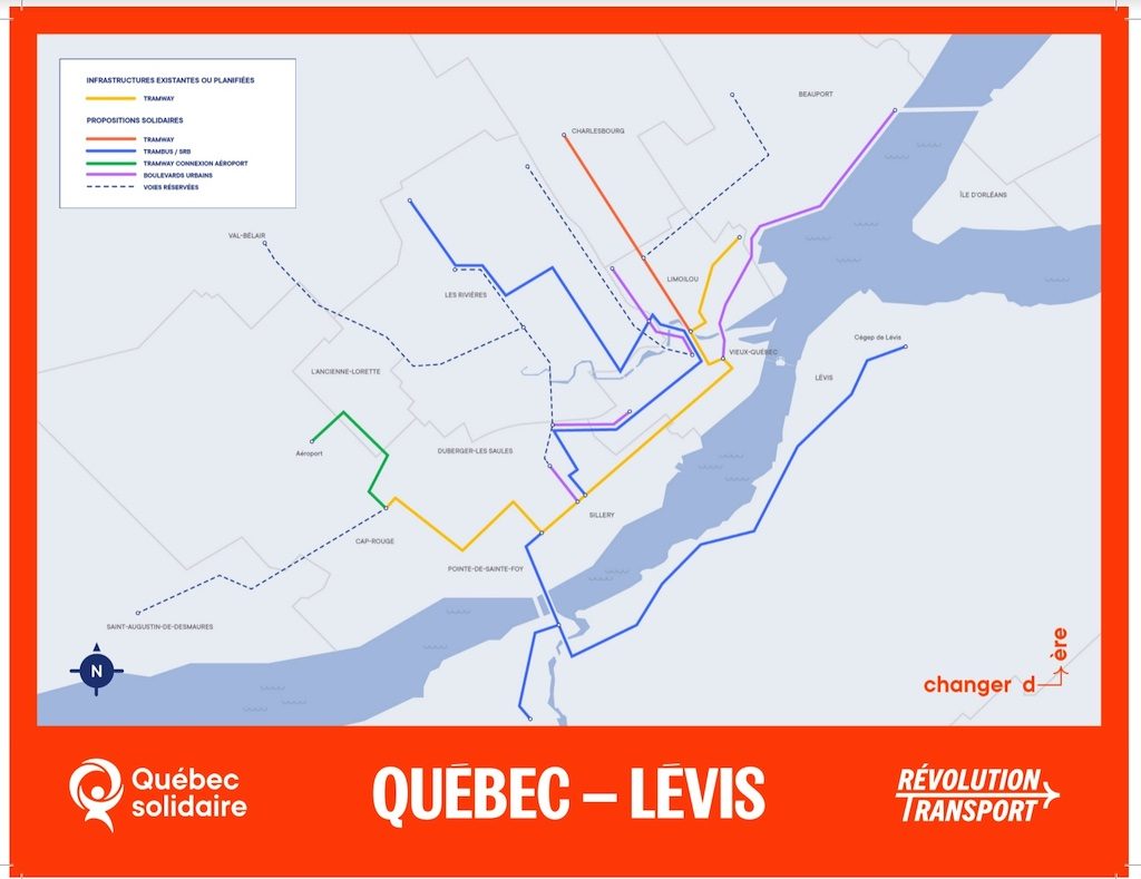 Carte haute résolution du plan solidaire pour Québec.
