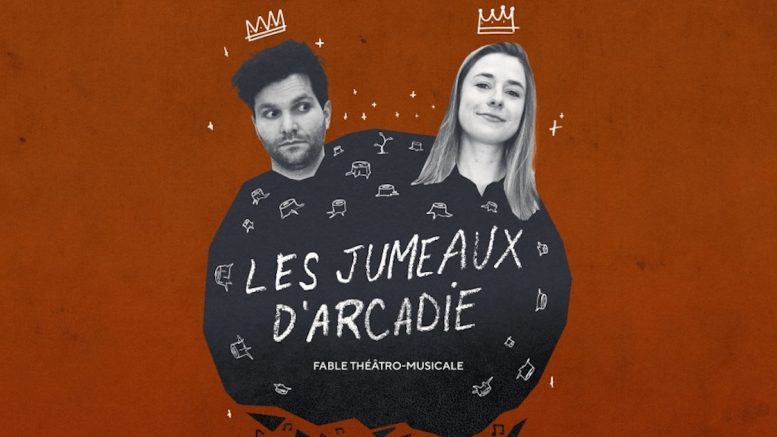 L'affiche de la pièce Les jumeaux d'Arcadie présentée du 14 septembre au 1er octobre 2022.