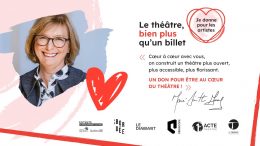 Affiche pour les billets solidaires pour le théâtre