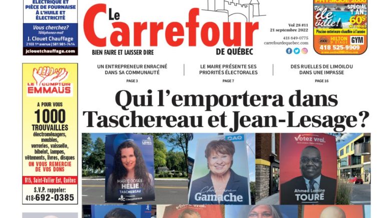 Une du journal Le Carrefour du 21 septembre 2022