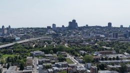 Le quartier du Vieux-Limoilou vu des airs.