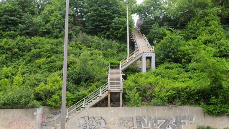 L'escalier Joffre en 2011. (Crédit photo : Ville de Québec)